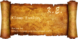 Klemp Evelin névjegykártya